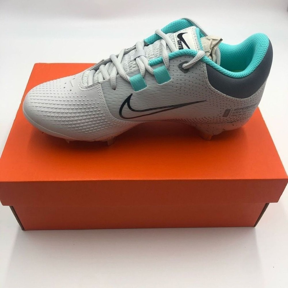 Nike Lunar Hyperdiamond 3 Pro Softball Cleats Wolf Grey Aqua Womens Size 7.5 - Picture 9 of 9